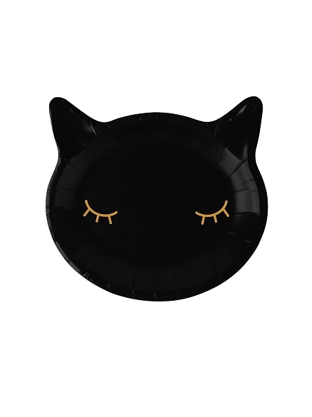 Набор тарелок одноразовых " Чёрный кот", 10 шт, 23 см (DRE733-1)