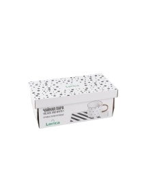 Чайная пара "Black and white": кружка 250 мл, блюдце 21,5*10 см