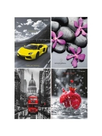 Записная книжка А5 80л 7БЦ, глянц. ламинац, лен в асс-те ПХ, ЗК80-7361