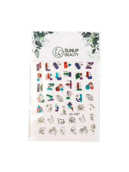 Декор для дизайна ногтей "Green vibes", 8*14 см (PD0852)