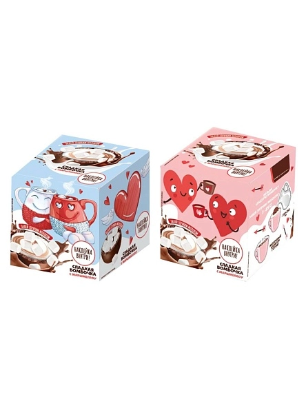 Изделие фигурное из молочной шоколадной глазури с добавлением маршмеллоу: шар с подарком 28г