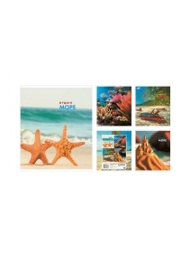 Тетрадь общая (скоба), ф.170х205мм, клетка, 96л., 4+0, СЛ, серия Отдых 7-море