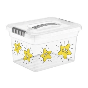 Ящик для хранения Деко 5л с ручкой МИКС 1