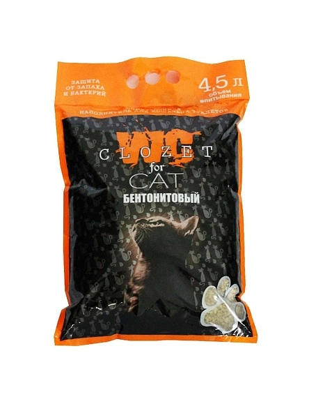 Наполнитель для туалета «WC Clozet» бентонитовый, 3кг