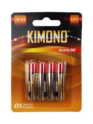 Элемент питания Kimono Alkaline LR03 BL4 ААА (Micro) 1,5В 4шт